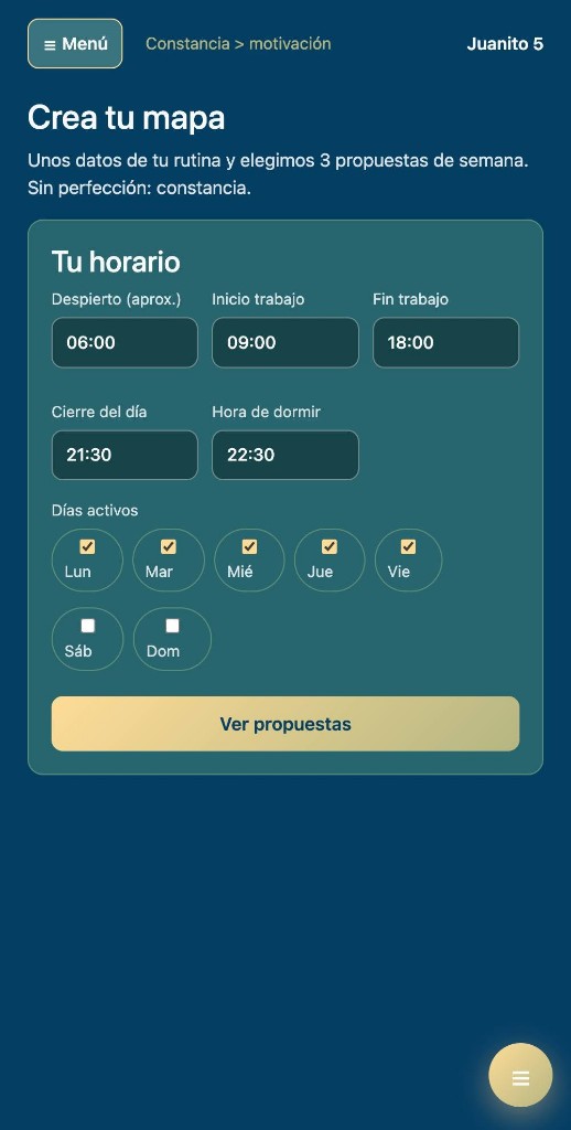Onboarding — crea tu mapa
